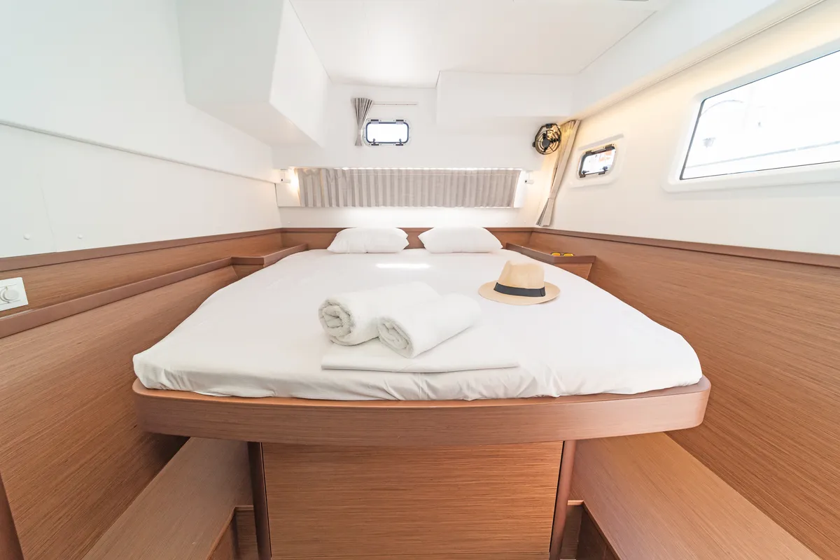 Cabin on White Waves, a Lagoon 42 catamaran at Municipal Unit of Lefkada, Greece