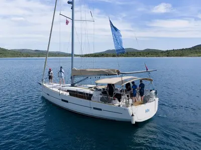 Athi, a Dufour 460 GL sailboat at Pirovac, Croatia