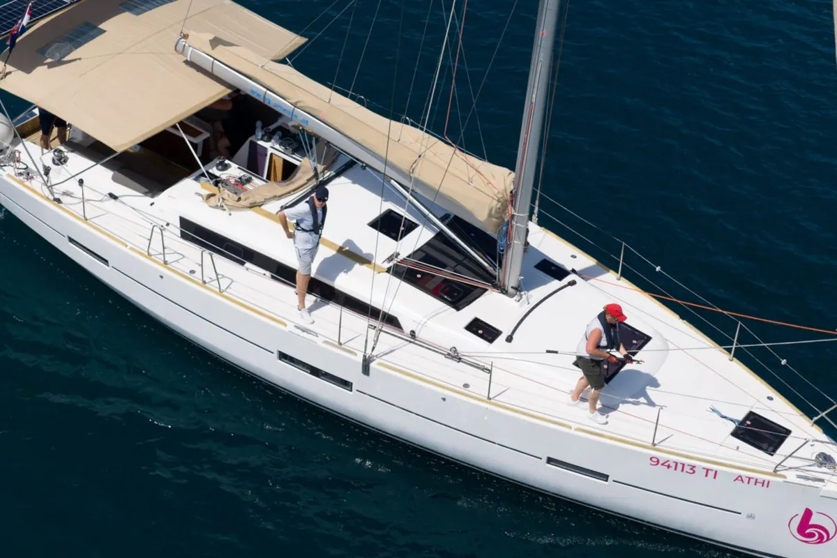 Athi, a Dufour 460 GL sailboat at Pirovac, Croatia