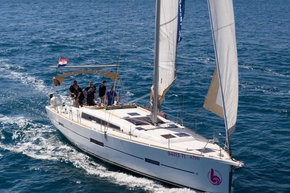 Athi, a Dufour 460 GL sailboat at Pirovac, Croatia