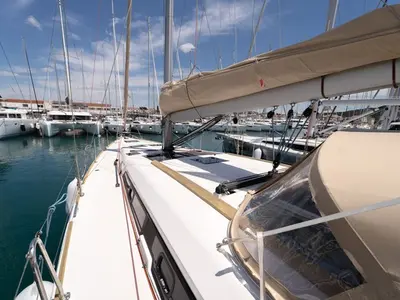Athi, a Dufour 460 GL sailboat at Pirovac, Croatia