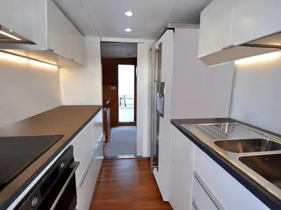 Galley of Teddy Bear, a Cantieri di Pisa Pegasus 80 motor yacht at Palermo, Italy