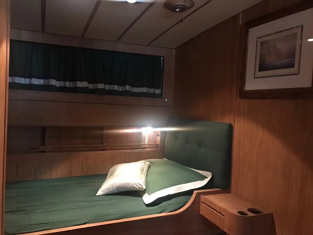 Cabin on Teddy Bear, a Cantieri di Pisa Pegasus 80 motor yacht at Palermo, Italy