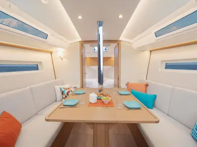 Salon of Jeanneau Sun Odyssey 350, a sailboat at Road Town, British Virgin Islands