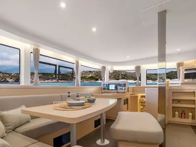Salon of Sea to Sky, a Lagoon 42 catamaran at Annapolis, United States