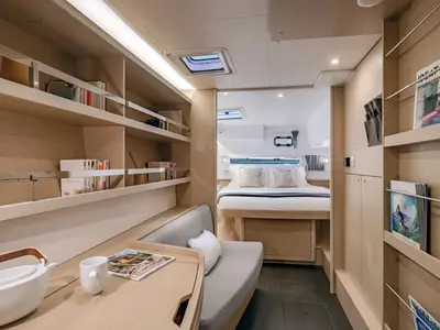 Cabin on Sea to Sky, a Lagoon 42 catamaran at Annapolis, United States