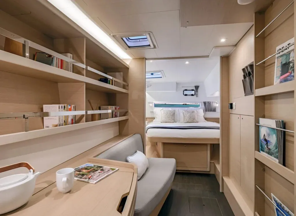 Cabin on Sea to Sky, a Lagoon 42 catamaran at Annapolis, United States
