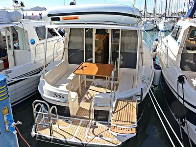 Deck of Jedva, a SAS - Vektor Adria 1002 Vektor motorboat at Općina Sukošan, Croatia