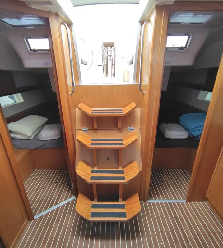 Cabin on Katrin, a Bavaria C45 sailboat at Athens, Greece
