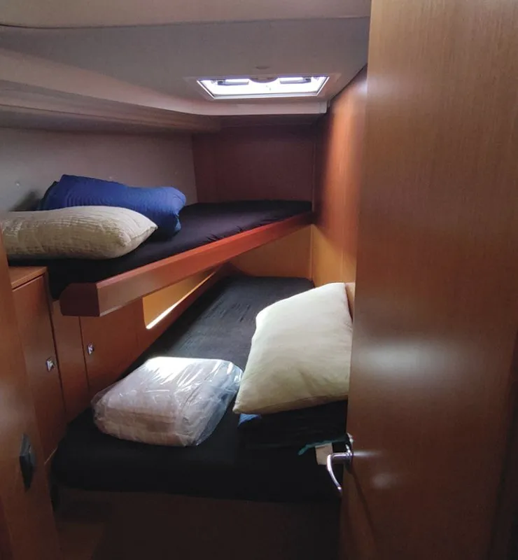 Cabin on Katrin, a Bavaria C45 sailboat at Athens, Greece