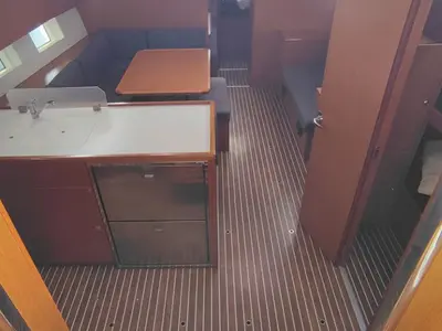 Salon of Katrin, a Bavaria C45 sailboat at Athens, Greece