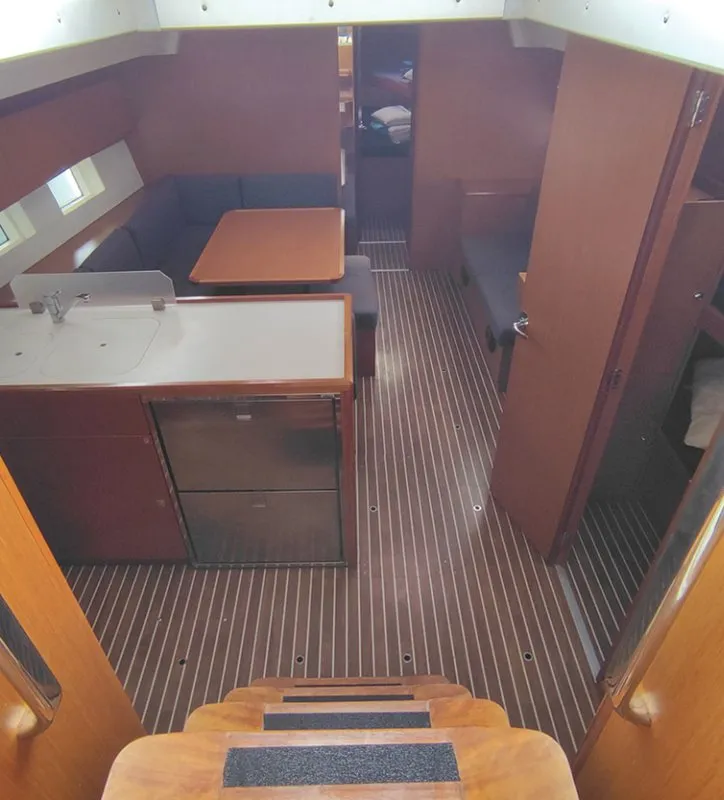 Salon of Katrin, a Bavaria C45 sailboat at Athens, Greece