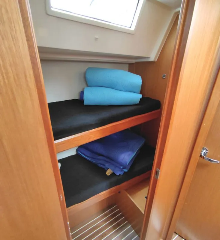 Cabin on Katrin, a Bavaria C45 sailboat at Athens, Greece