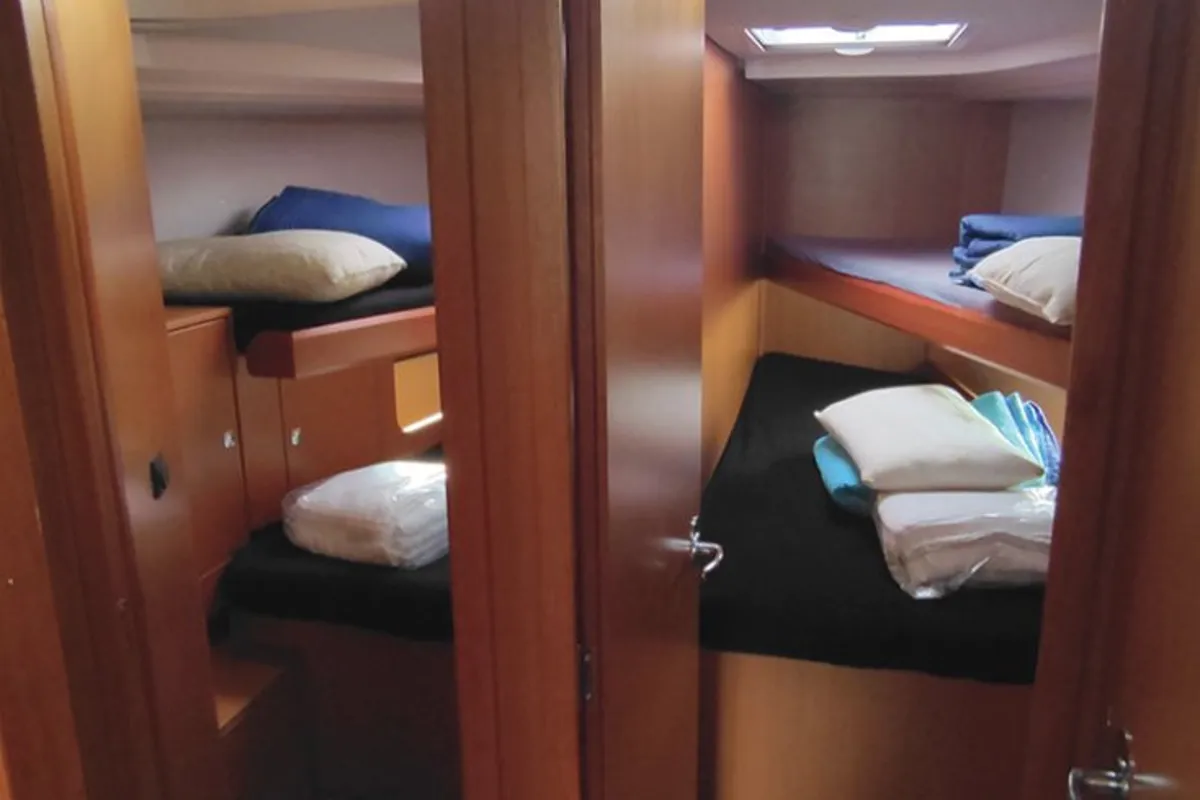 Cabin on Katrin, a Bavaria C45 sailboat at Athens, Greece