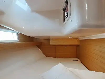 Cabin on Lara, a Elan Impression 45.1 sailboat at Grad Trogir, Croatia