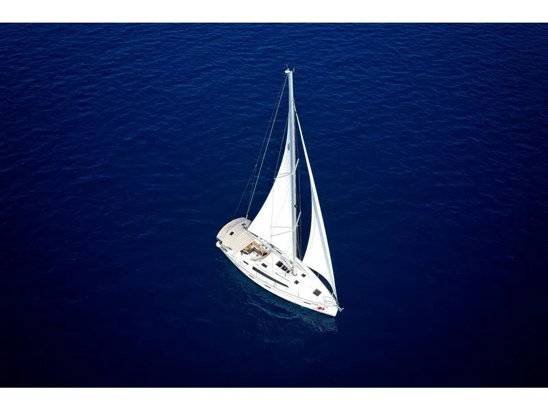 Exterior view of MH 71, a Bavaria Cruiser 41 sailboat at Murter, Croatia