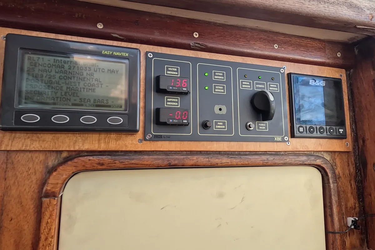 La Peregrina, a Gulet Frers 72 sailboat at Baiona, Spain