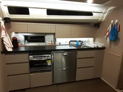 Galley of Planaria, a Hanse 508 sailboat at Volos, Greece