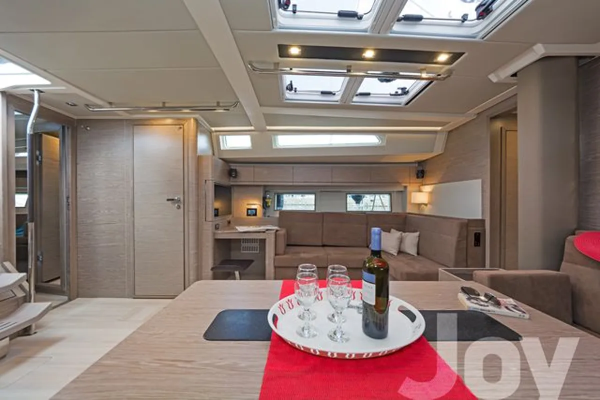 Salon of Joy, a Hanse 548 sailboat at Municipal Unit of Lefkada, Greece