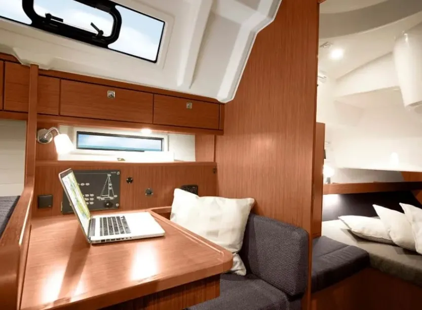 Salon of Marea, a Bavaria Cruiser 41 sailboat at Municipal Unit of Lefkada, Greece