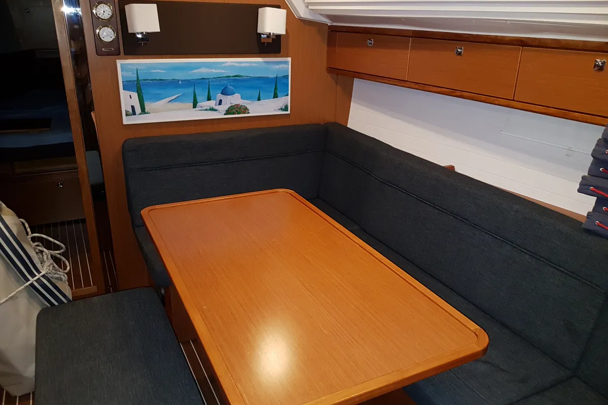 Salon of Marea, a Bavaria Cruiser 41 sailboat at Municipal Unit of Lefkada, Greece