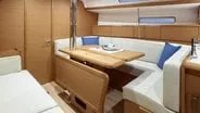Salon of Sunsail 38 Classic, a Jeanneau Sun Odyssey 389 sailboat at Municipal Unit of Lefkada, Greece
