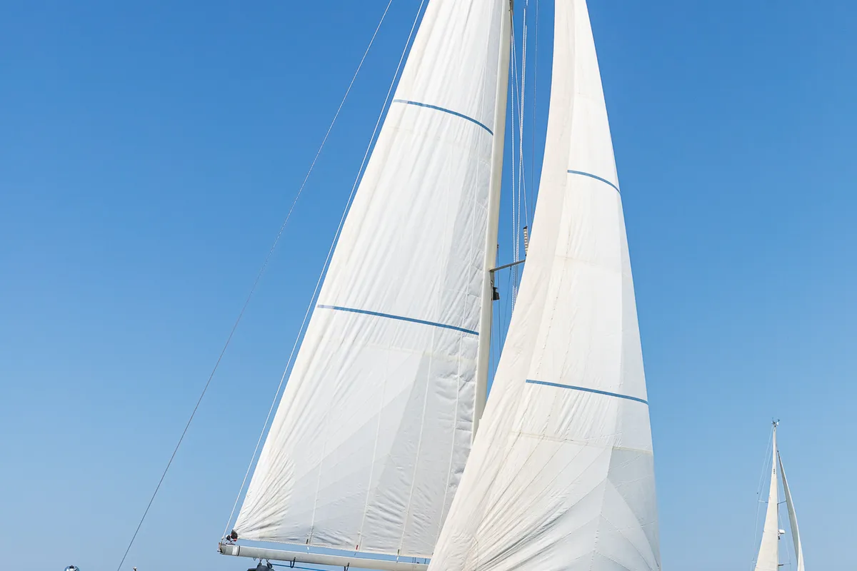 Exterior view of Nemo, a Grand Soleil 43 sailboat at Baiona, Spain