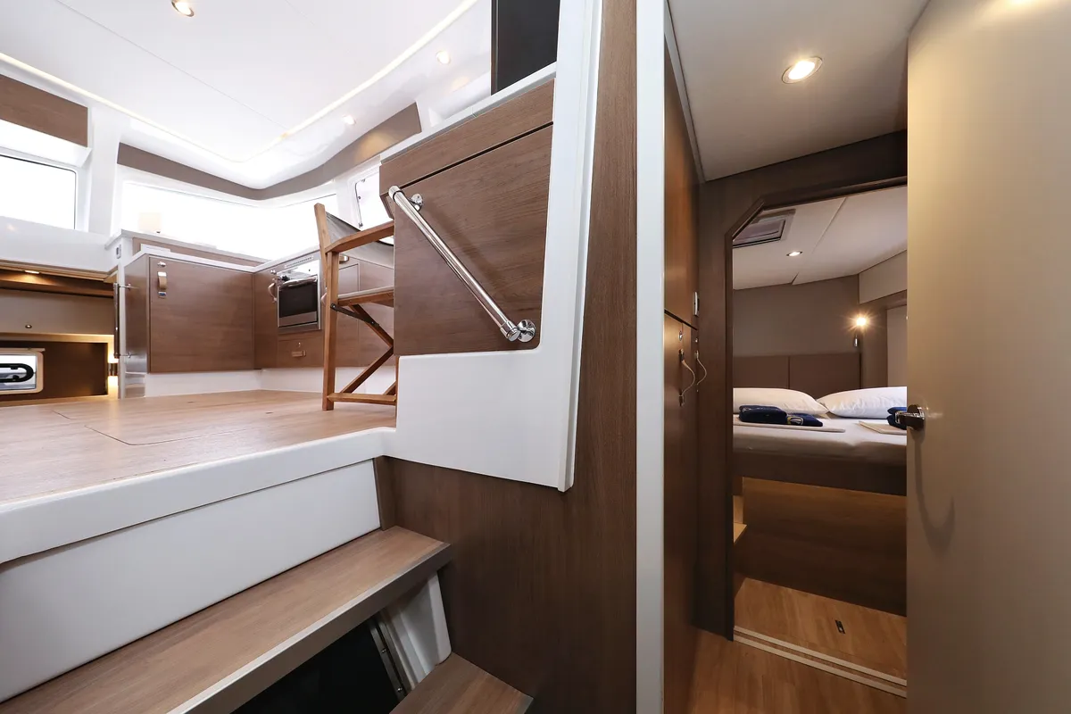 Cabin on Sunlight, a Bali 4.2 OW catamaran at Grad Biograd na Moru, Croatia