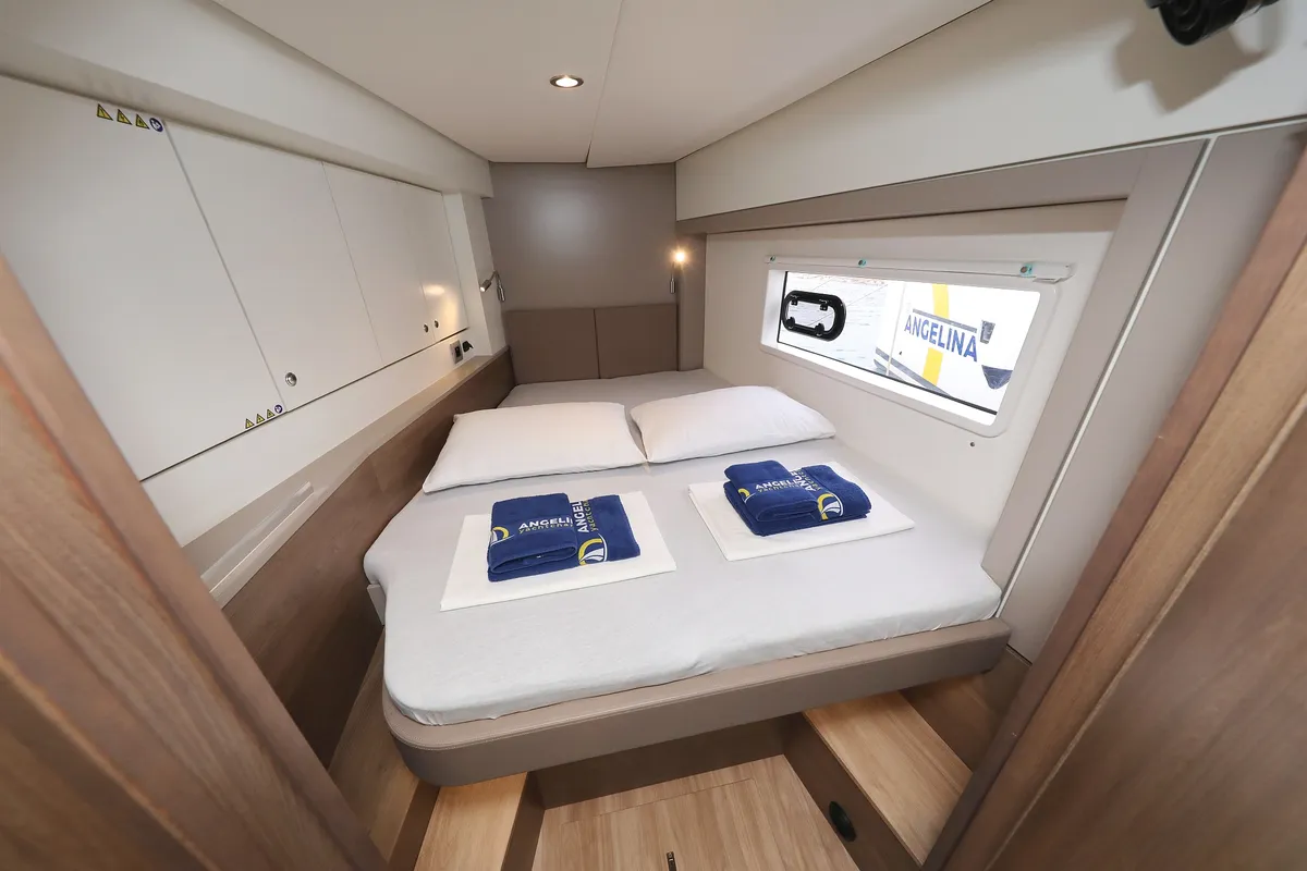 Cabin on Sunlight, a Bali 4.2 OW catamaran at Grad Biograd na Moru, Croatia