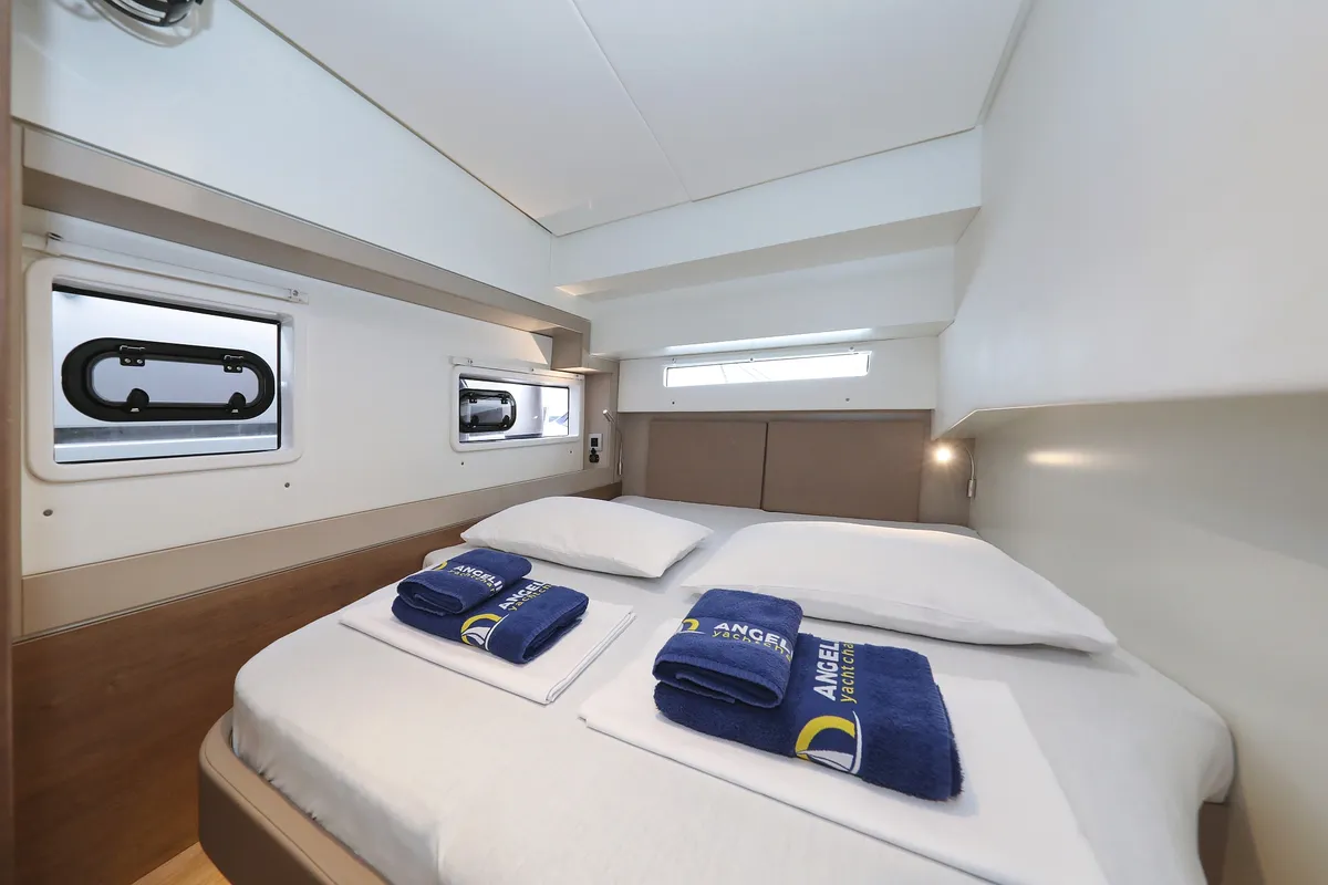 Cabin on Sunlight, a Bali 4.2 OW catamaran at Grad Biograd na Moru, Croatia