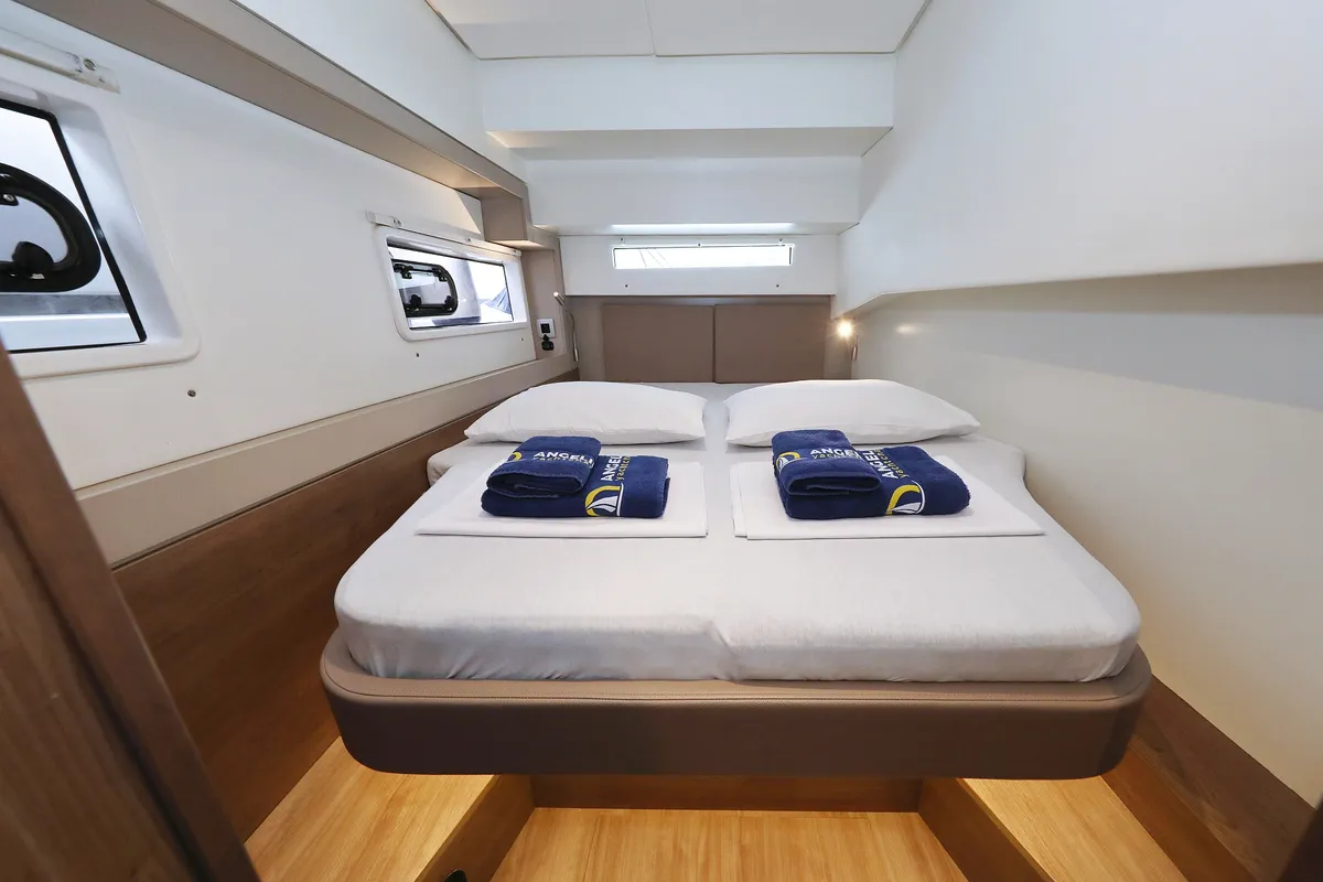 Cabin on Sunlight, a Bali 4.2 OW catamaran at Grad Biograd na Moru, Croatia