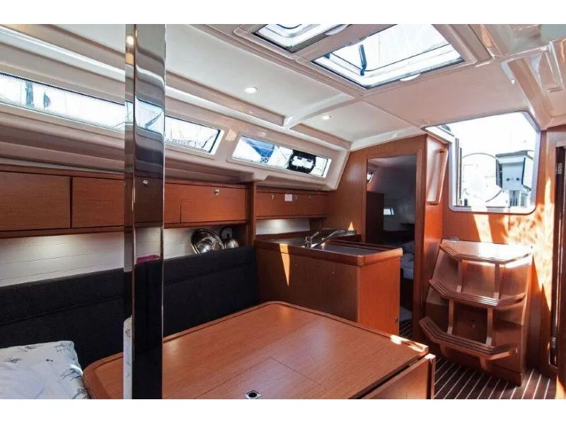 Salon of Adria Tina, a Bavaria Cruiser 34 sailboat at Split, Croatia