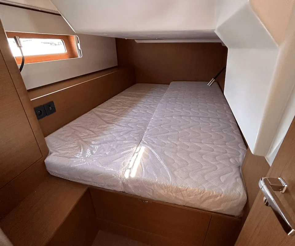 Cabin on TITI, a Beneteau First 44 sailboat at Lavrion, Greece