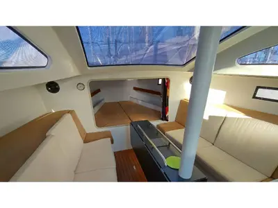Salon of Yume, a RM 10.60 sailboat at Saint-Cast-le-Guildo, France