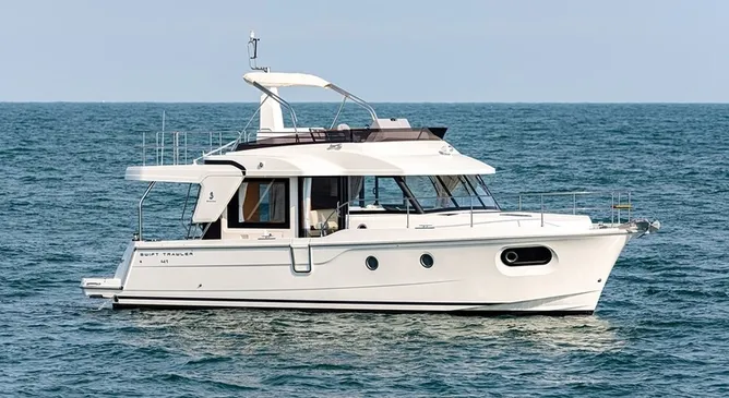 Exterior view of Sirena, a Beneteau Swift Trawler 41 motor yacht at Split, Croatia