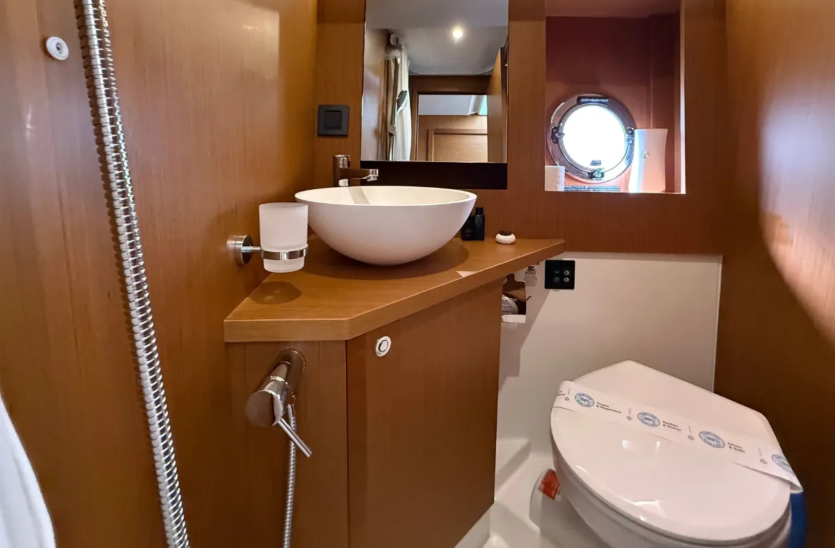Head on Sirena, a Beneteau Swift Trawler 41 motor yacht at Split, Croatia