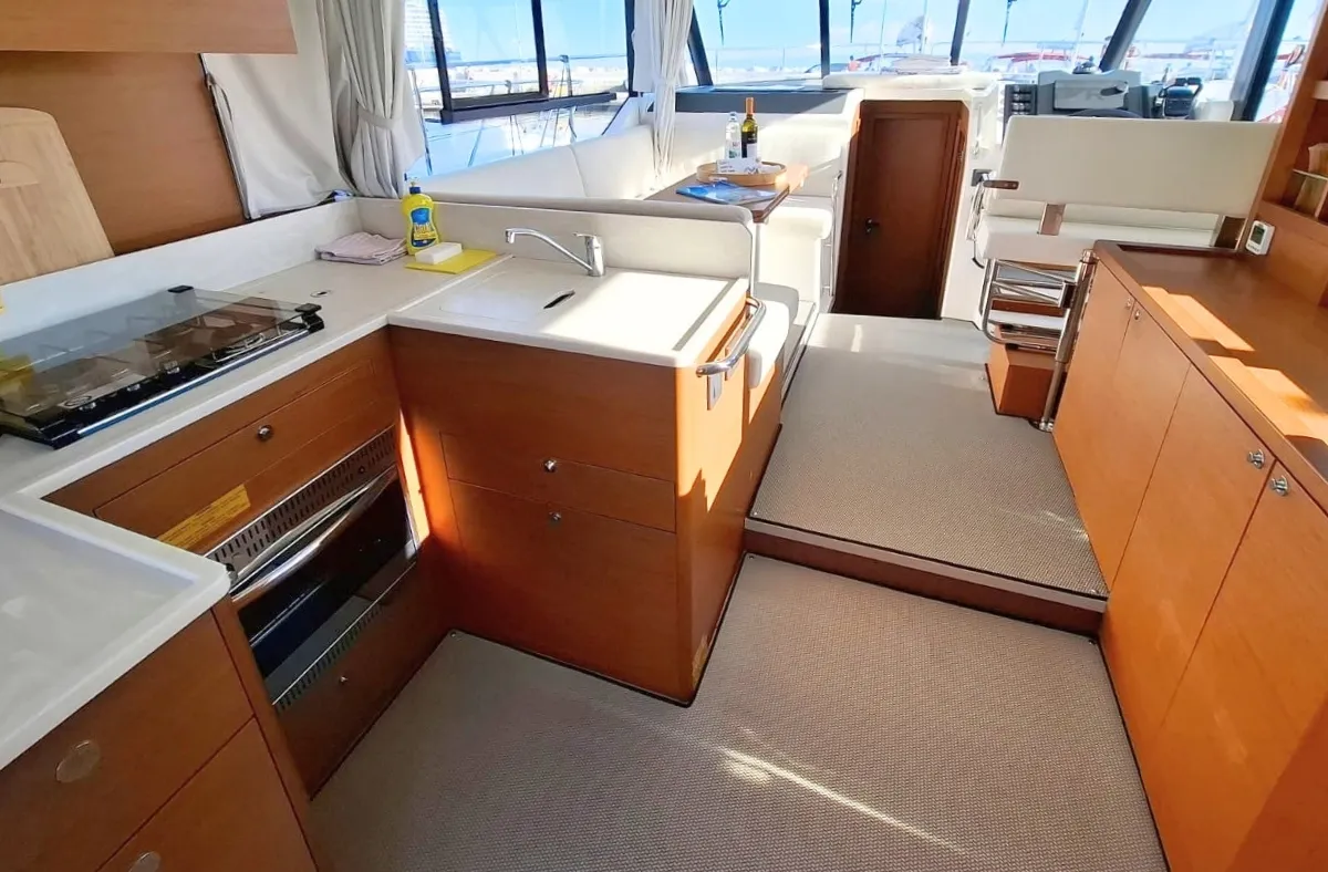 Galley of Sirena, a Beneteau Swift Trawler 41 motor yacht at Split, Croatia