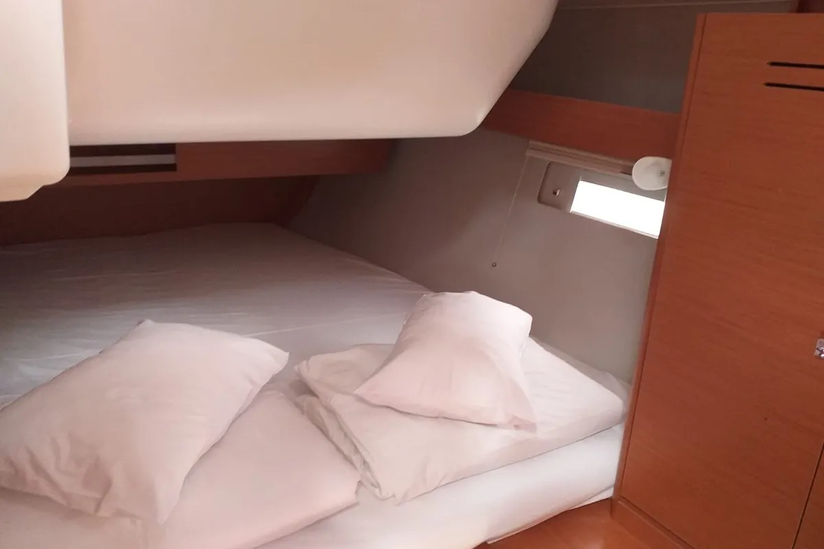 Cabin on Fenera, a Dufour 430 sailboat at Medulin, Croatia