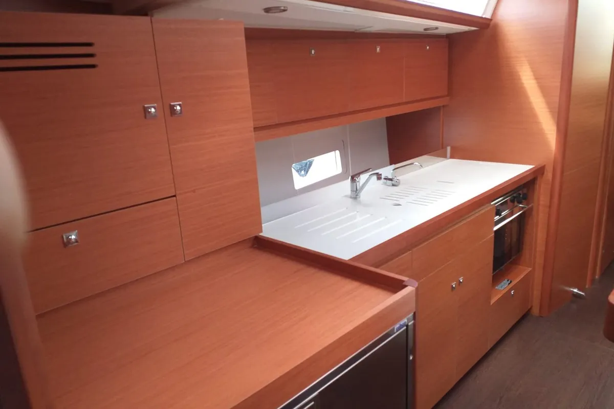 Galley of Fenera, a Dufour 430 sailboat at Medulin, Croatia