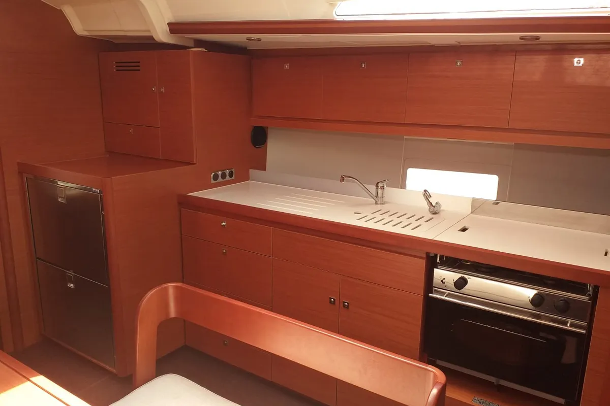 Galley of Fenera, a Dufour 430 sailboat at Medulin, Croatia