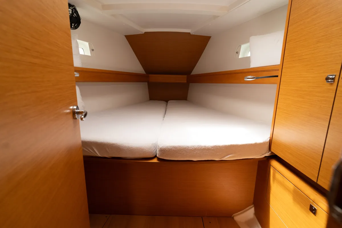 Cabin on ORESTIS, a Jeanneau Sun Odyssey 449 sailboat at Municipal Unit of Nea Peramos, Greece