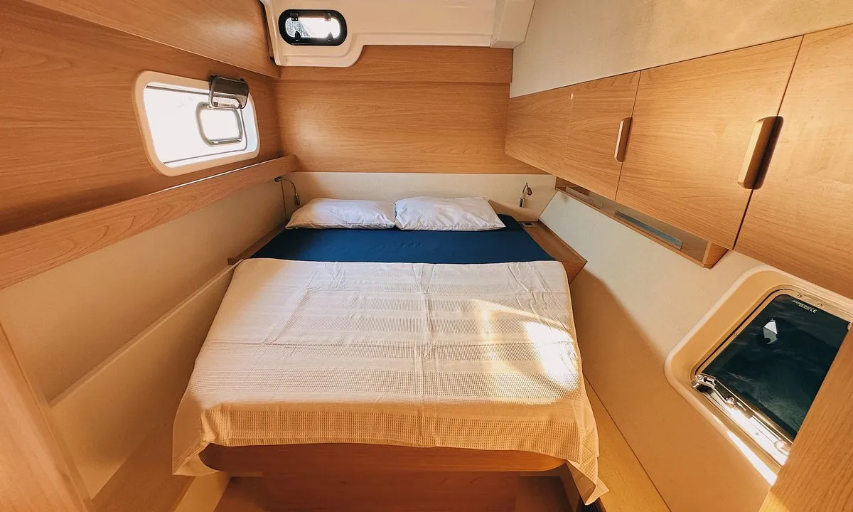Cabin on Jomo, a Bali Catspace catamaran at Fethiye, Turkey