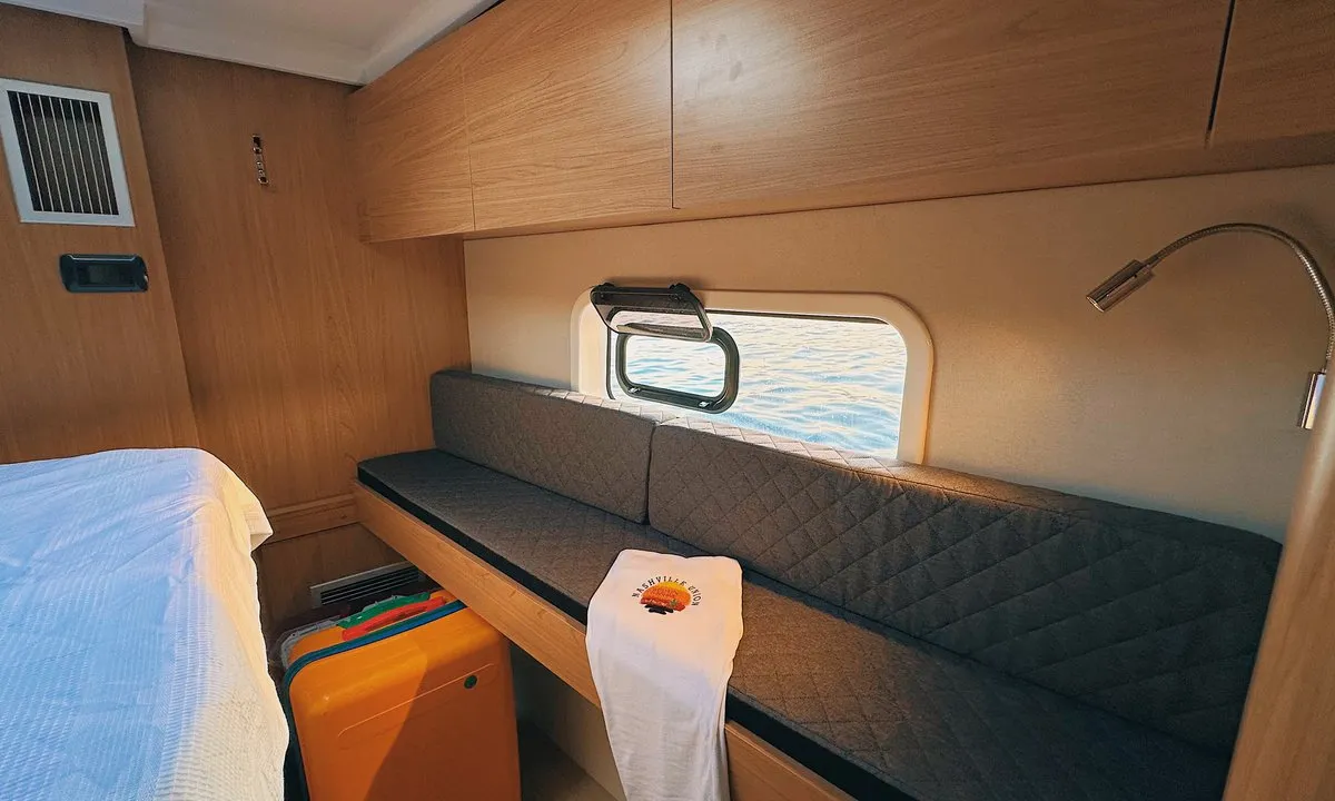 Cabin on Jomo, a Bali Catspace catamaran at Fethiye, Turkey
