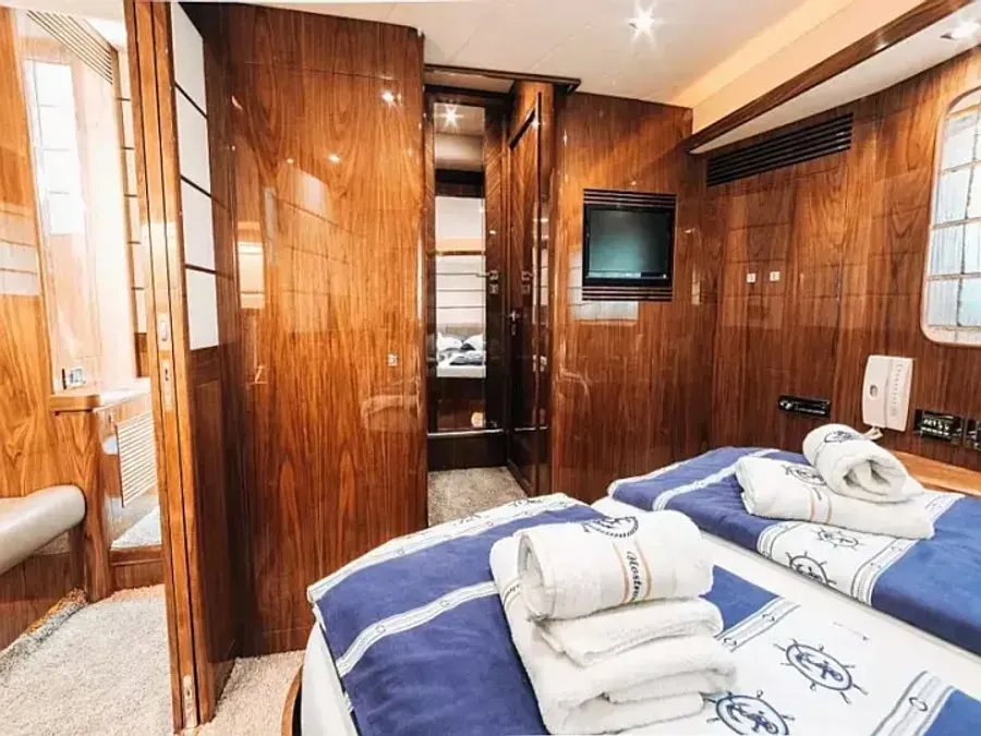 Cabin on Premium, a Elegance 60 Fly motor yacht at Općina Pakoštane, Croatia