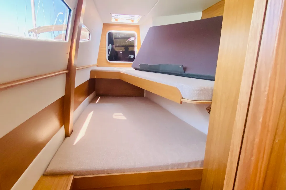 Cabin on Altair, a Gulet C-CAT 37 catamaran at Olbia, Italy
