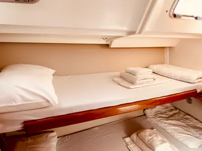 Cabin on Christina (Pax 12) , a Beneteau Cyclades 50.5 sailboat at Municipal Unit of Lefkada, Greece