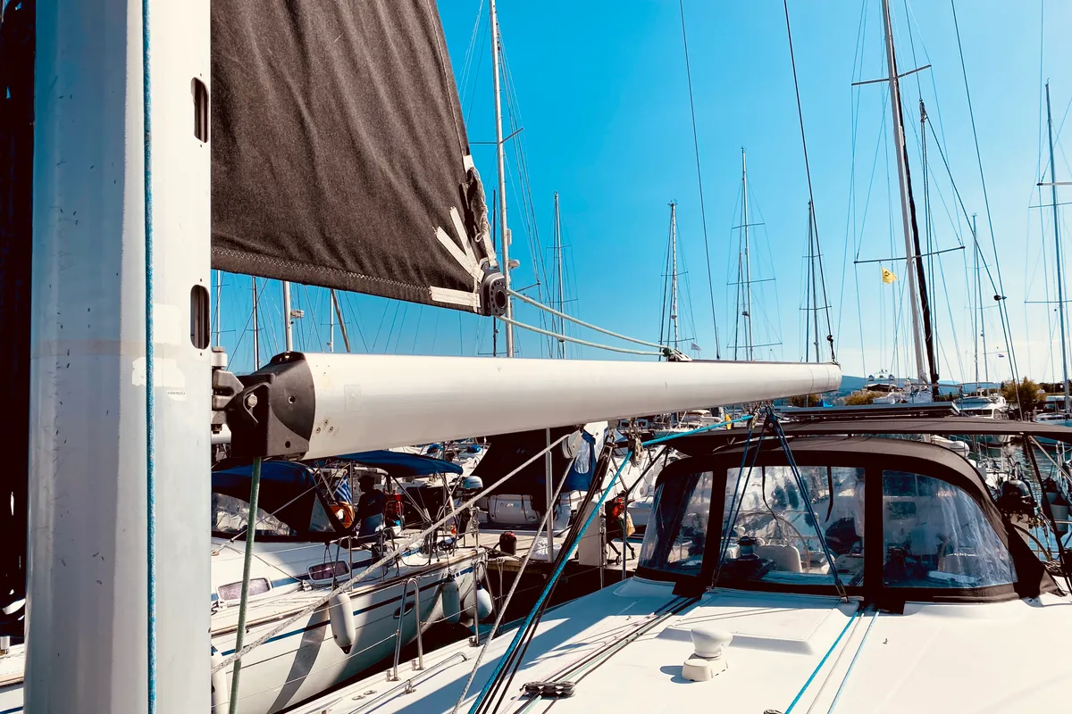 Exterior view of Christina (Pax 12) , a Beneteau Cyclades 50.5 sailboat at Municipal Unit of Lefkada, Greece