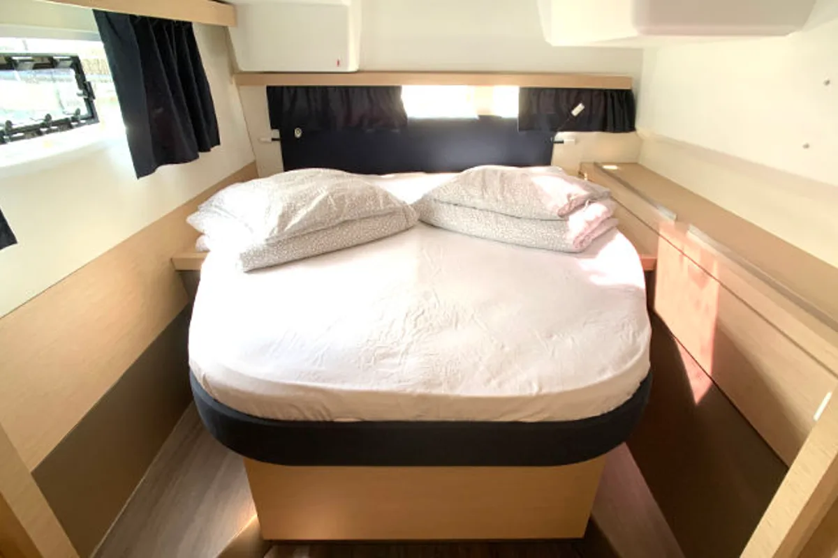 Cabin on Idefix, a Fountaine Pajot Lucia 40 catamaran at Općina Rogoznica, Croatia