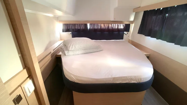 Cabin on Idefix, a Fountaine Pajot Lucia 40 catamaran at Općina Rogoznica, Croatia