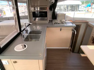 Galley of Idefix, a Fountaine Pajot Lucia 40 catamaran at Općina Rogoznica, Croatia